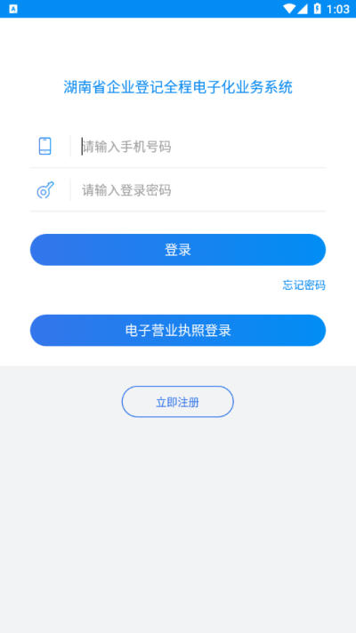 湖南企业登记全程电子化业务系统图2