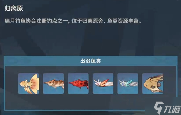 原神2.6全垂钓点汇总 钓鱼区域大全