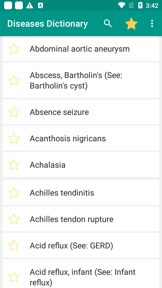 疾病词典最新版(diseases dictionary)