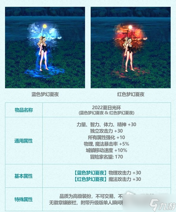 《DNF》2022夏日光环与2021夏日光环对比详解