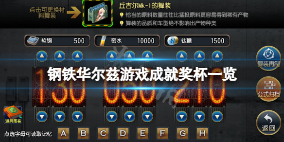 《钢铁华尔兹》成就有什么？游戏成就奖杯一览