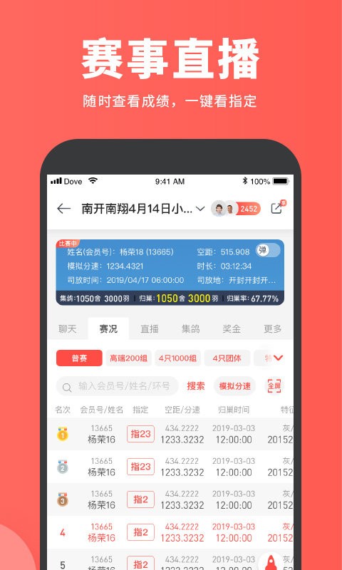 搜鸽网成绩查询图5