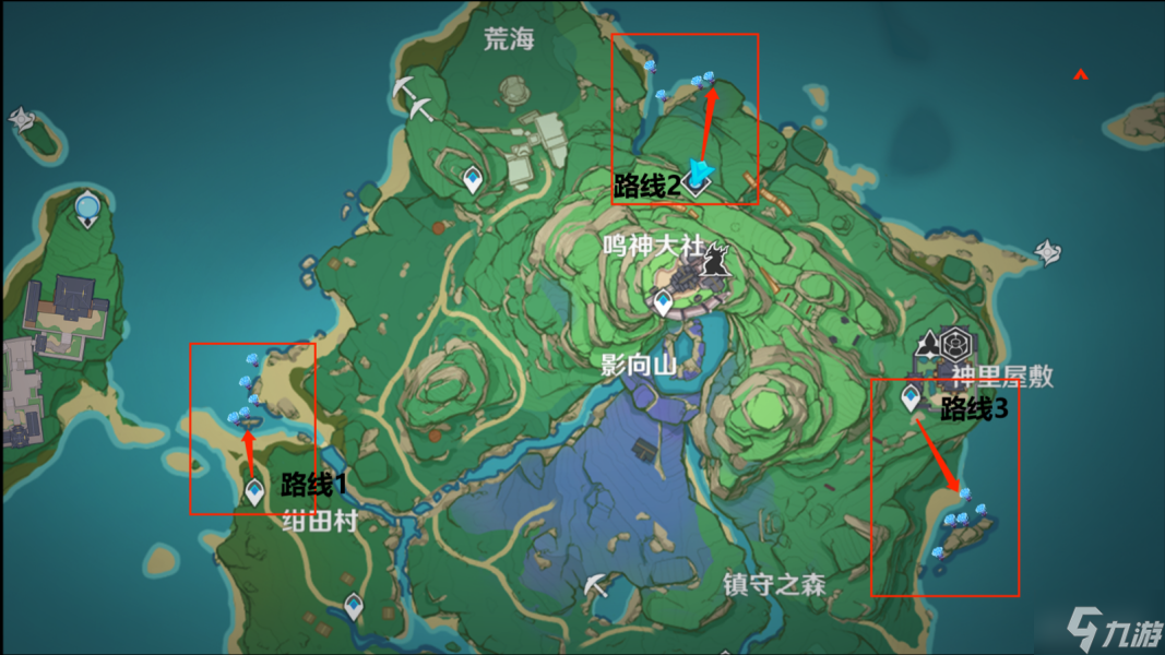 原神海灵芝分布图大全 采集点及路线汇总