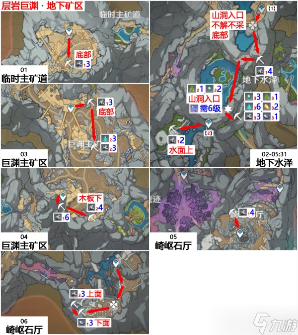 《原神》白铁矿全地图路线一览