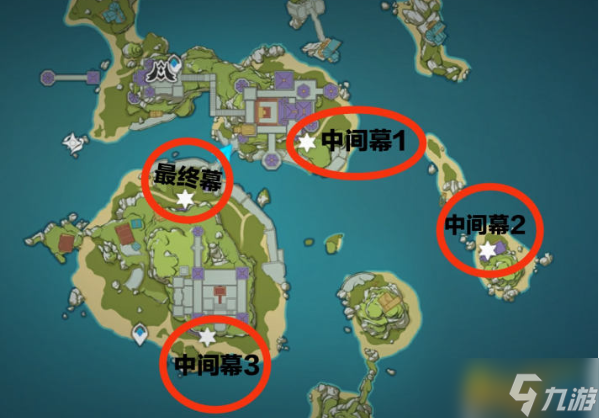《原神》双双岛中间幕团长在哪？双双岛中间幕位置