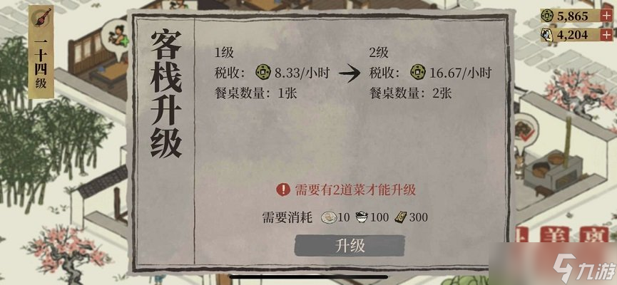 江南百景图客栈升级有什么用