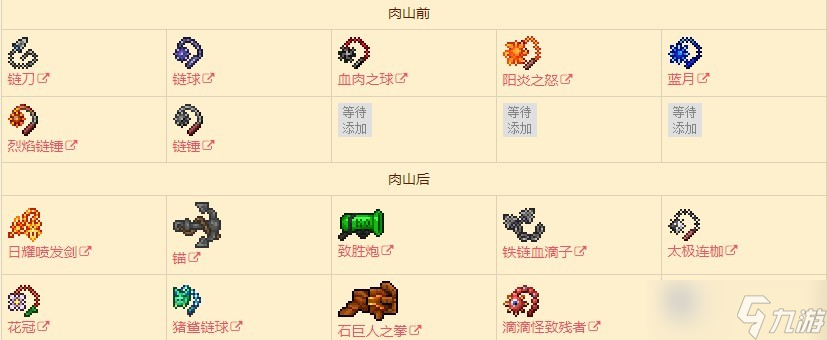 泰拉瑞亚武器大全图鉴