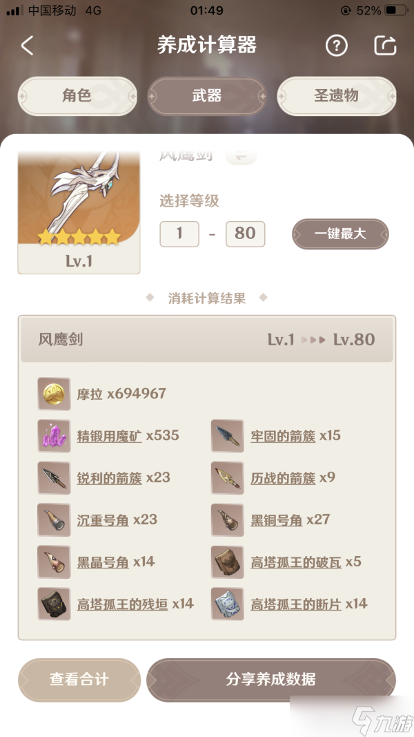 原神武器角色升到90级的必要性-原神以材料需求量分析90级的必要性