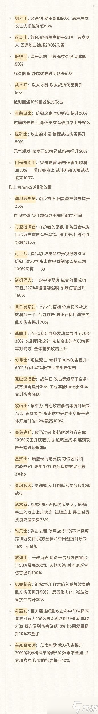 《异度之刃3》全职阶精通技能汇总