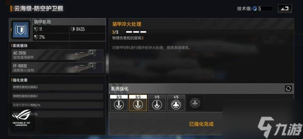 无尽的拉格朗日云海级防空护卫舰强度一览 具体介绍