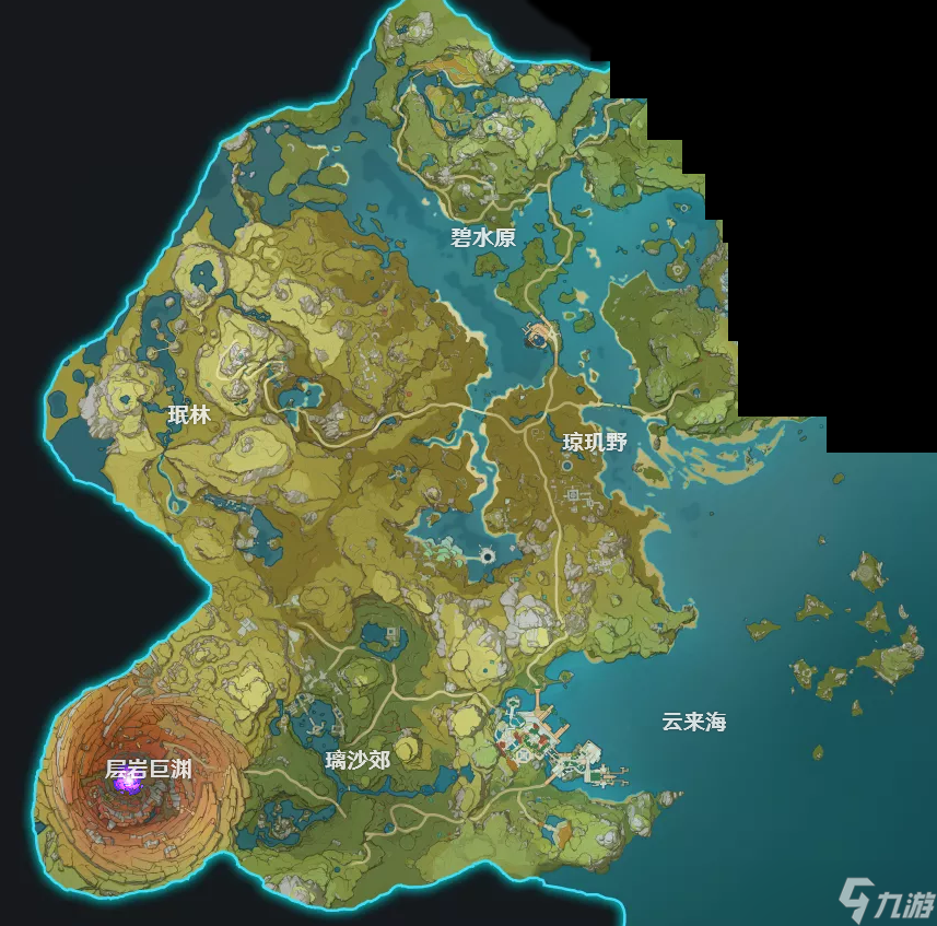 原神地图全貌七国