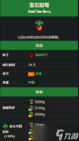 星露谷物语甜宝石浆果怎么获得