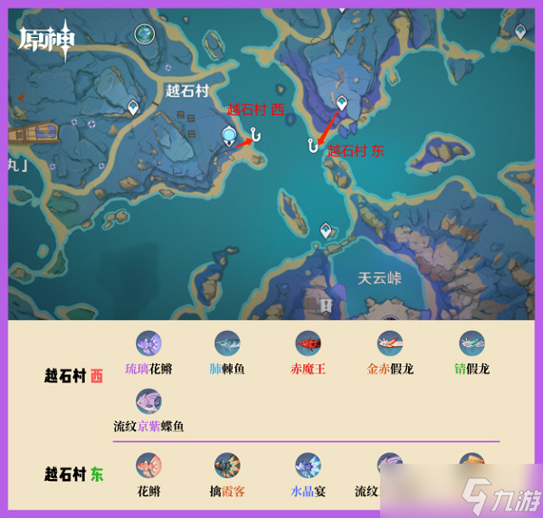原神2.1稻妻钓鱼点位置介绍