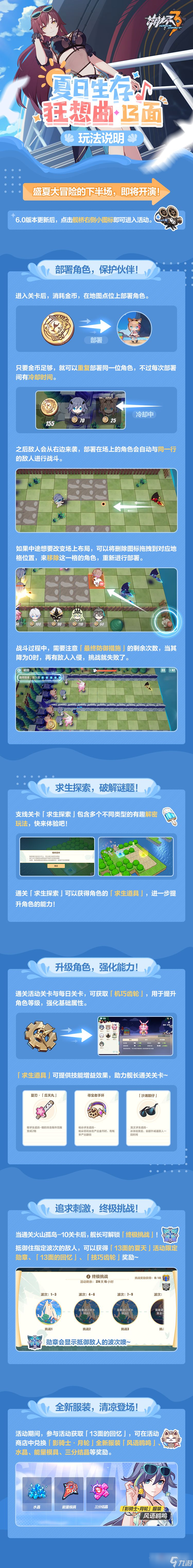 《崩坏3》夏日生存狂想曲·13面活动玩法说明