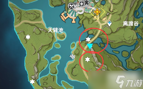 原神3.0版本天臂池草神瞳位置