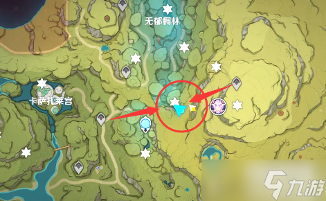 原神3.0版本无郁稠林草神瞳位置