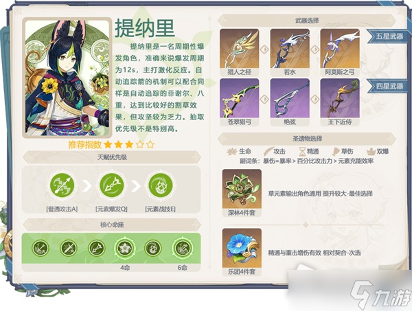 《原神》3.0提纳里角色池抽取建议与培养心得