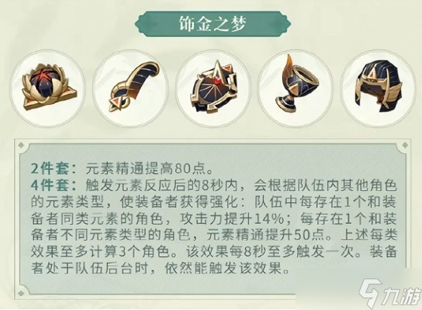 原神3.0圣遗物饰金之梦适合什么角色