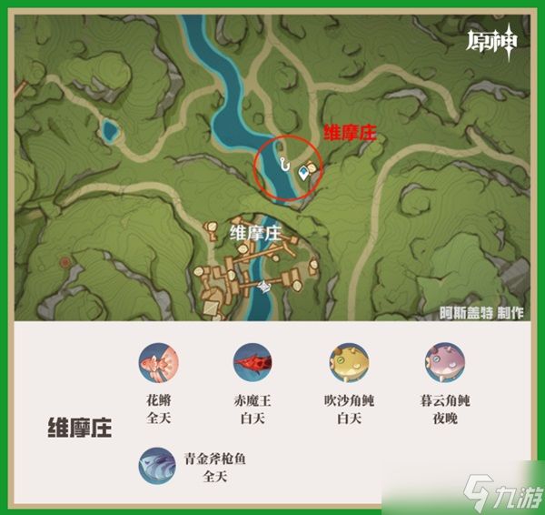 《原神》须弥地区钓鱼点位置及鱼类分布整理