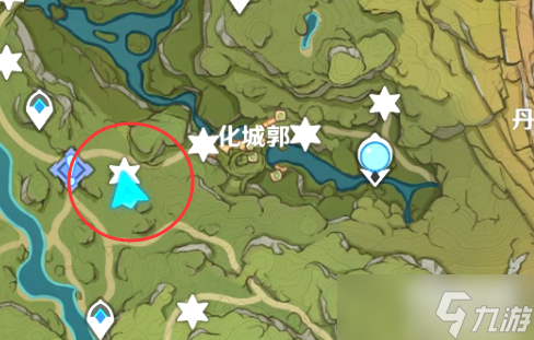 原神3.0版本化城郭草神瞳位置