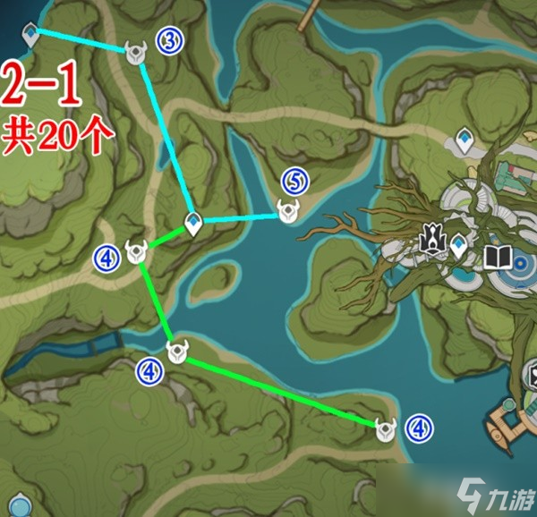 《原神》3.0版本须弥地区镀金旅团讨伐路线一览