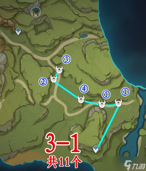 《原神》3.0版本须弥地区镀金旅团讨伐路线一览