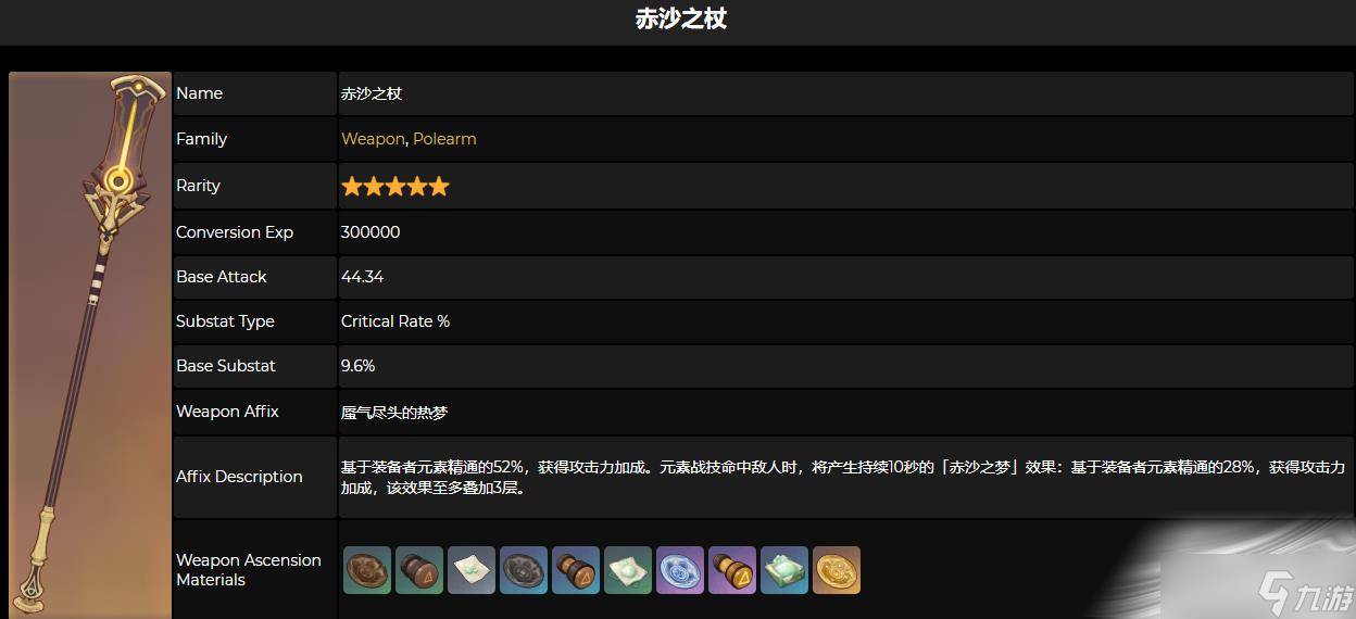 《原神》赤沙之杖是谁的专武