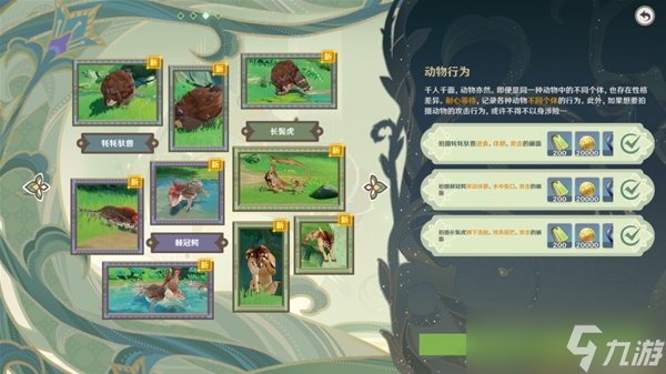 《原神》掠影拾真第三天动物行为拍照指南