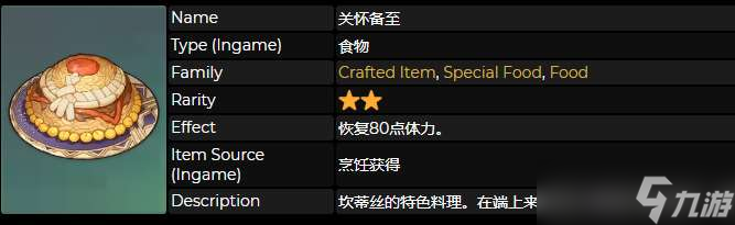 《原神》关怀备至食谱获得方法
