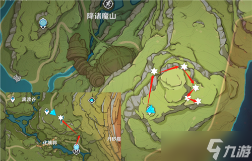 《原神》树王圣体菇采集路线图