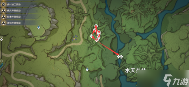 原神树王圣体菇采集路线