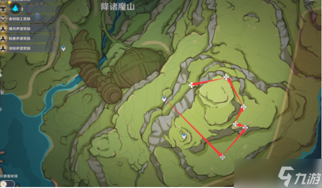 原神树王圣体菇采集路线