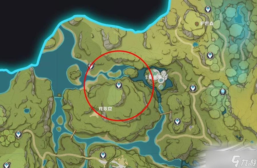 《原神》3.0秘宝迷踪活动藏宝地1位置