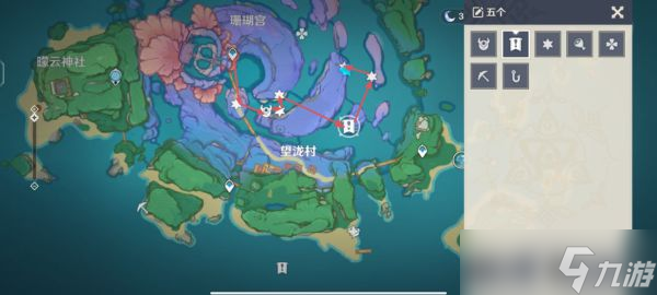 《原神》珊瑚真珠采集路线图