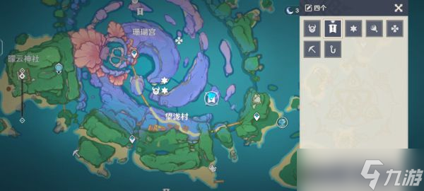 《原神》珊瑚真珠采集路线图