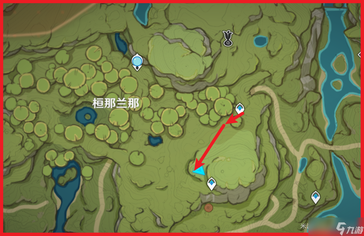 原神在森林中寻找苗圃