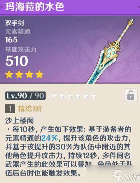 原神玛海菈的水色强度介绍