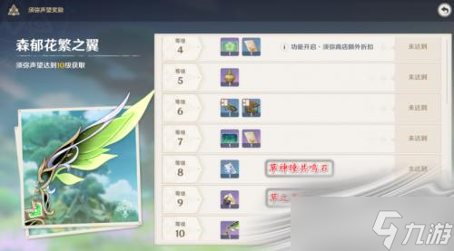 《原神》须弥声望奖励一览