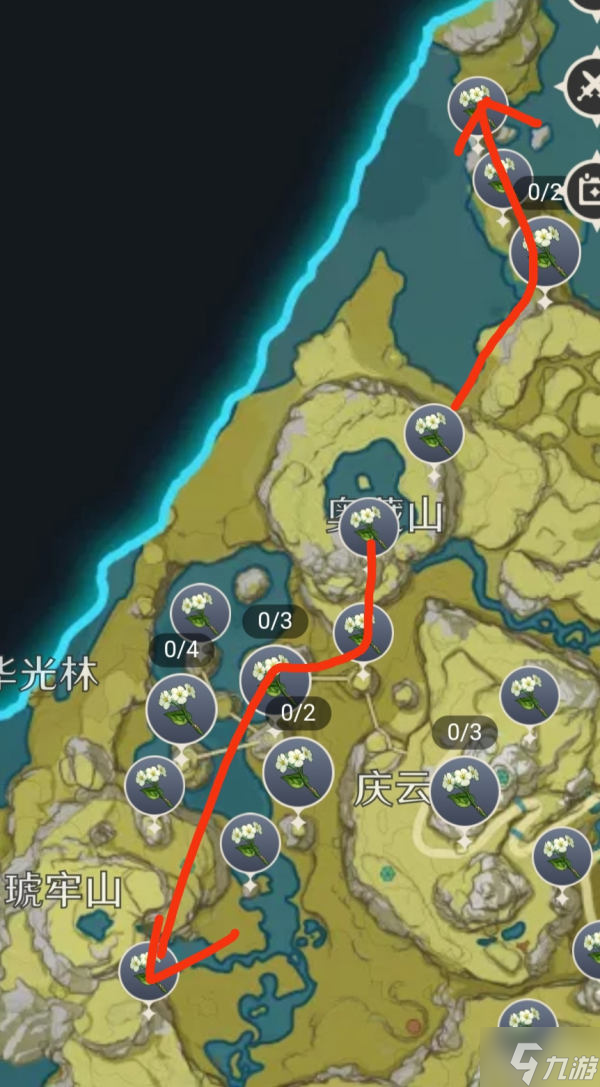 原神清心采集点路线大全