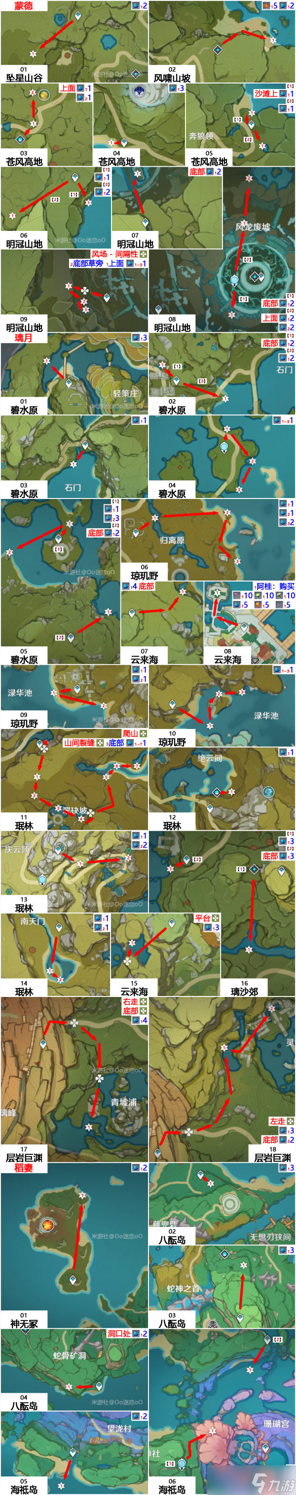 《原神》冰雾花花朵分布图大全