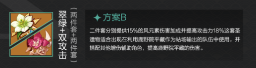 原神鹿野院平藏用什么圣遗物