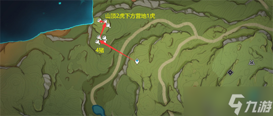 《原神》须弥地图兽肉速刷路线图