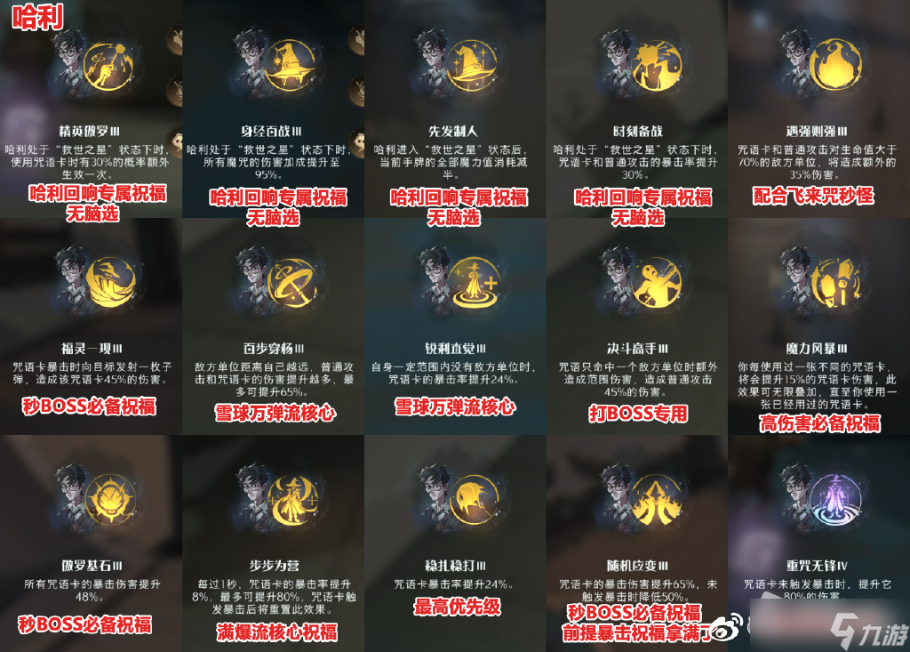 《哈利波特：魔法觉醒》追忆之境祝福选择攻略