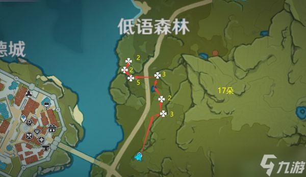 原神小灯草最新版分布图