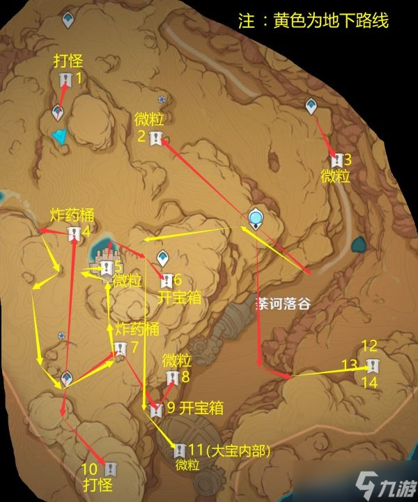 《原神》3.1须弥沙漠限时挑战位置一览