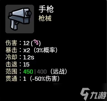 土豆兄弟手枪属性介绍