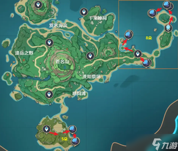 原神海灵芝采集路线图最新2023