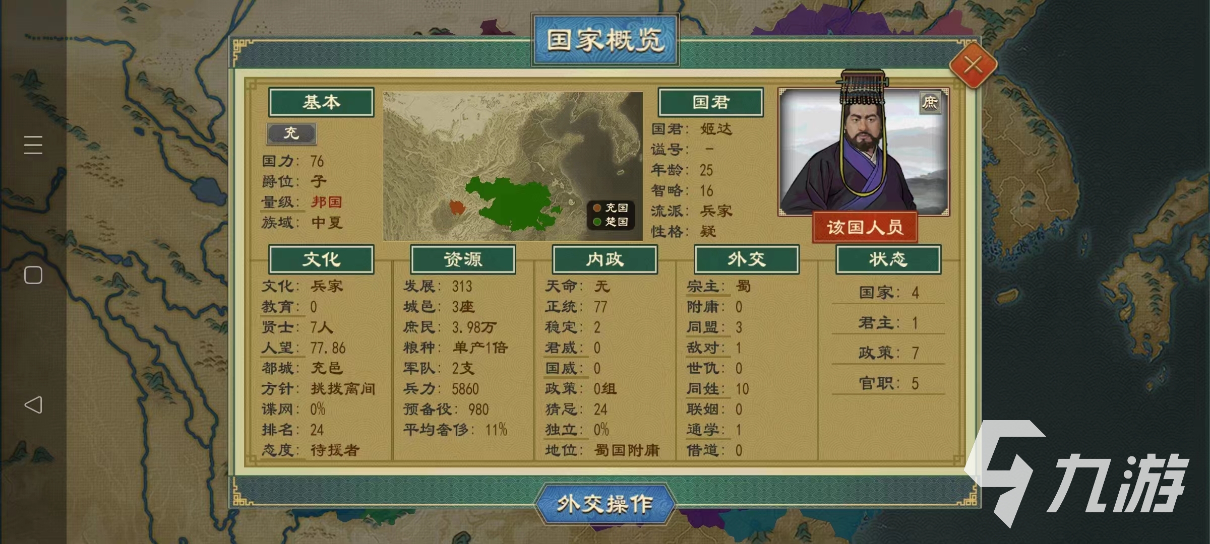 大周列国志性格影响因素一览 大周列国志性格能影响哪些