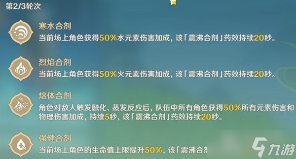 原神合剂演进第二阶段挑战心得详情