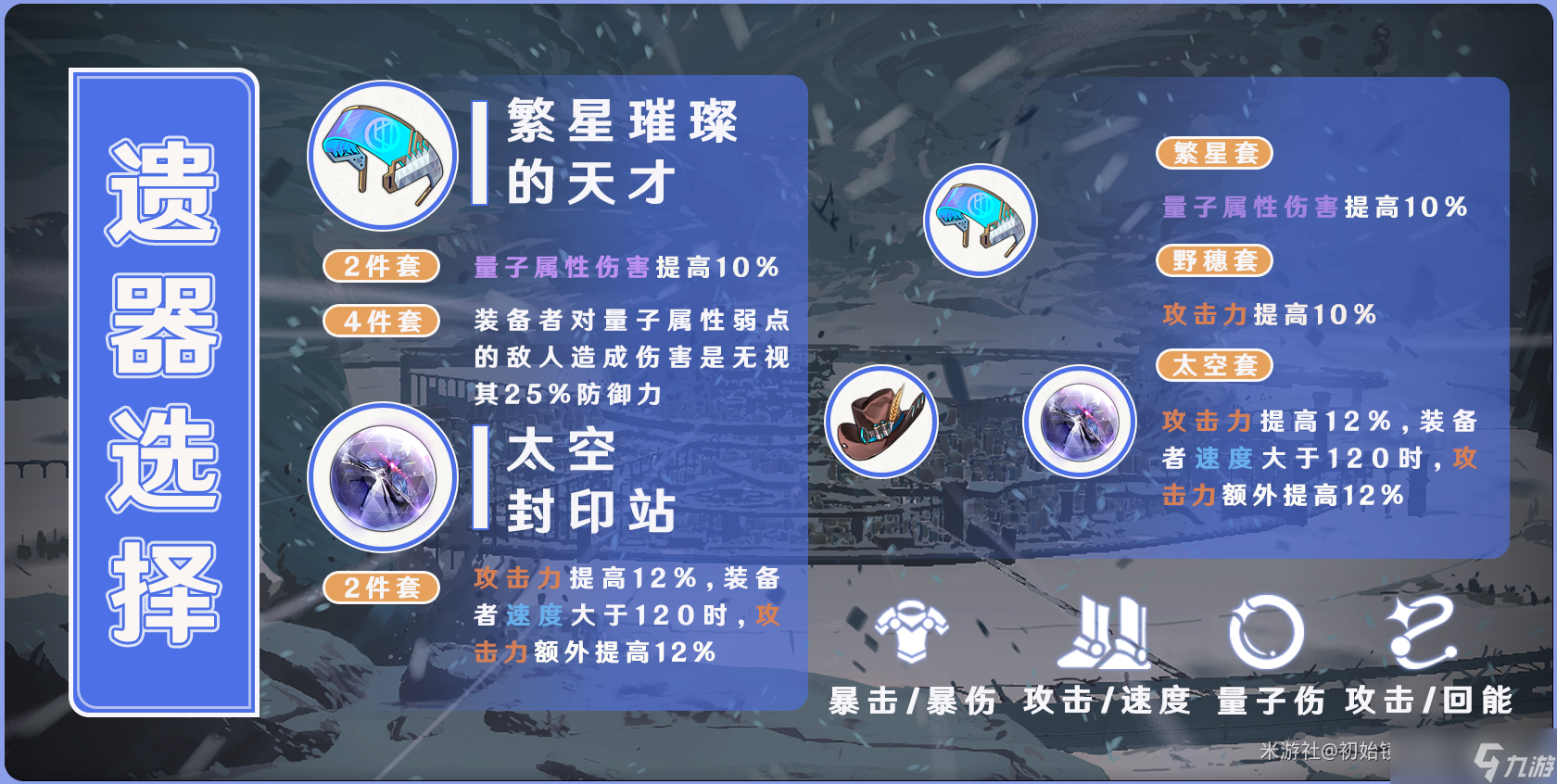《崩坏星穹铁道》希儿遗器词条推荐一览